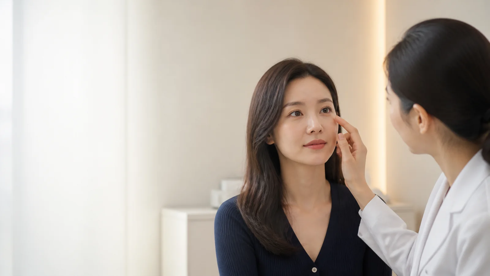 다크서클과 눈가 균형을 확인하는 맞춤 상담