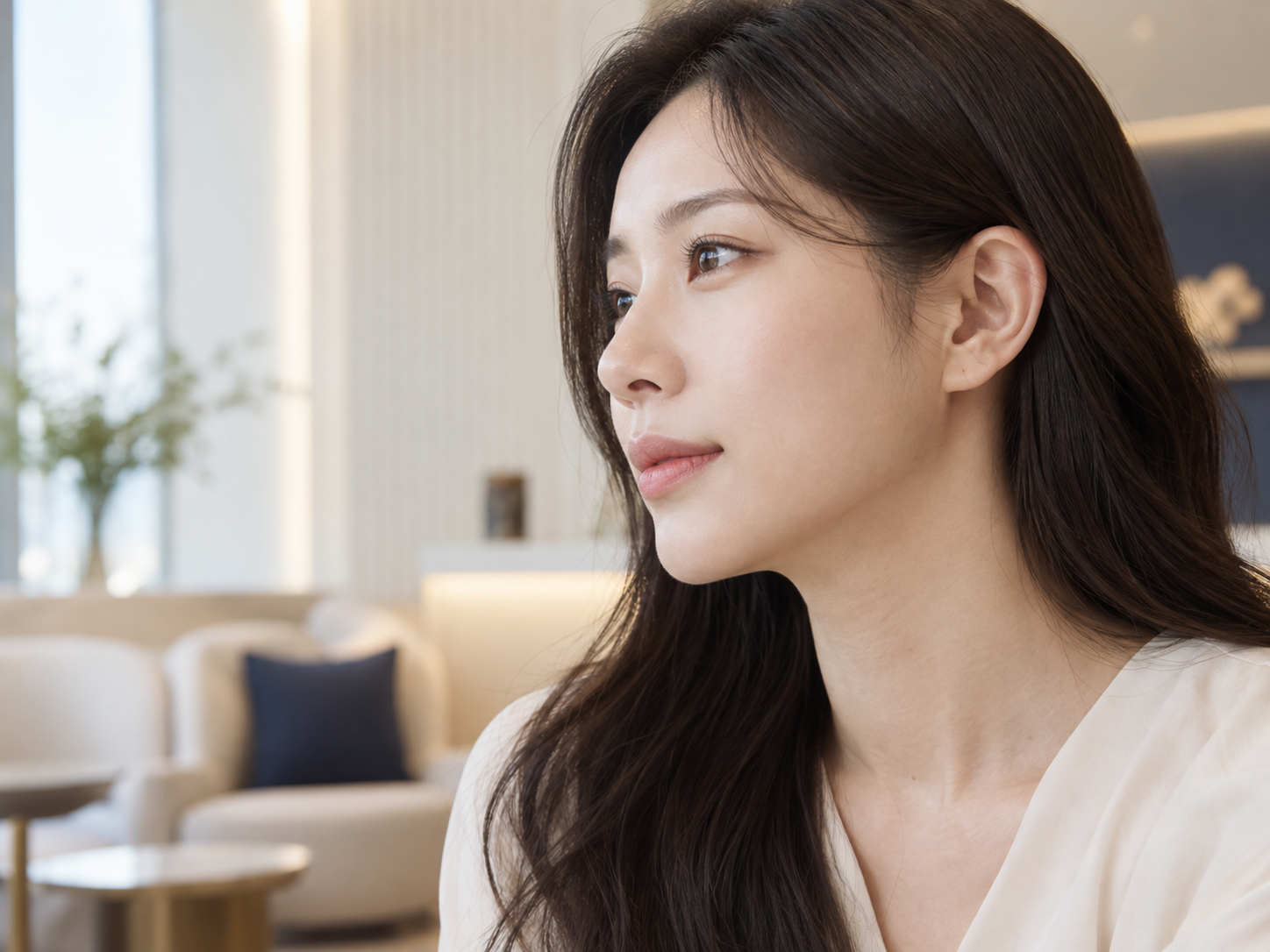 귀 라인과 얼굴 비율을 표현한 새 연출 이미지