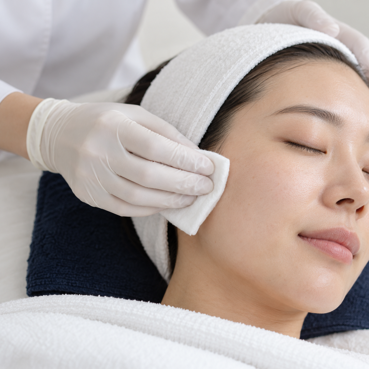 AI-created illustrative gentle skin-cleansing scene