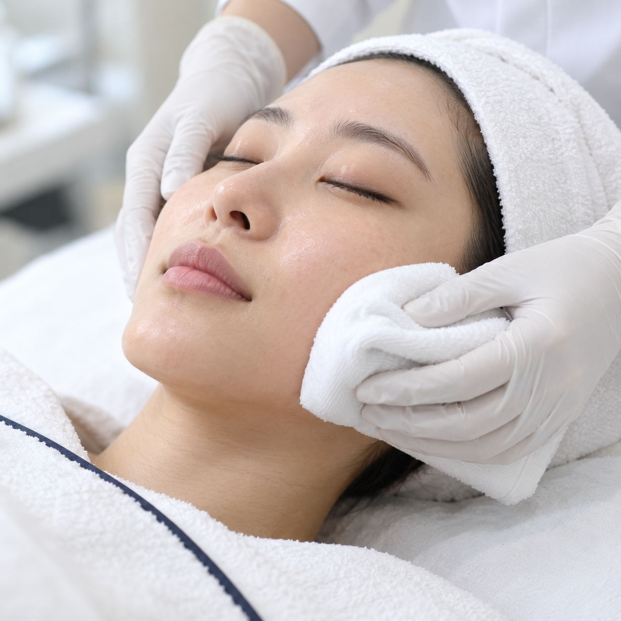 AI-created illustrative soothing skin-care scene